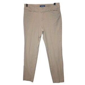 Old Navy Pixie Pants Womens Size 4 Beige Midrise Straight Leg Ankle Work Pants